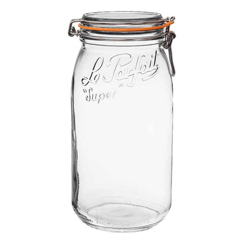 Le Parfait Super Jar Rounded French Glass 3Piece Storage Jar Set